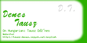 denes tausz business card